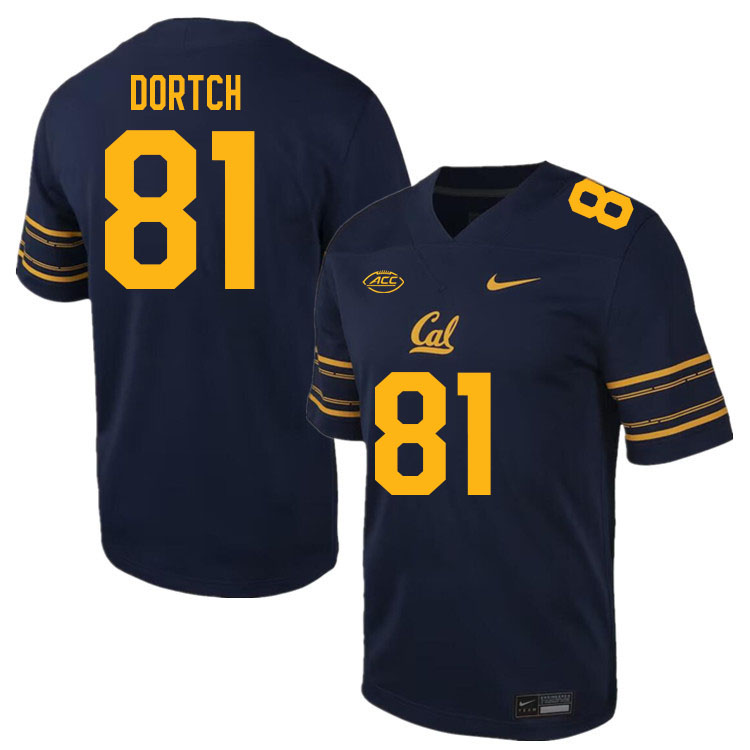 Men #81 Marquez Dortch California Golden Bears ACC Conference College Football Jerseys Stitched Sale